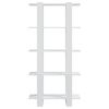 vidaXL Библиотека/разделител за стая, бял гланц, 80x30x160 см