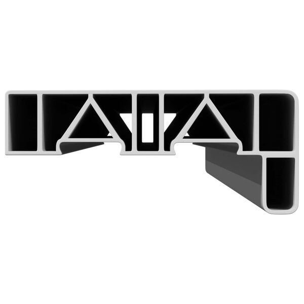 vidaXL Перваз за прозорец Бяло 60 x 15 x 4,5 см ПВЦ