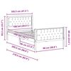 vidaXL Рамка за легло Тъмен сив 100 x 200 cm Солидно борово дърво