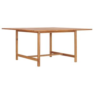 vidaXL Градинска маса, 150x150x76 cм, тиково дърво масив