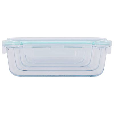 vidaXL Стъклени кутии за съхранение на храна, 4 бр