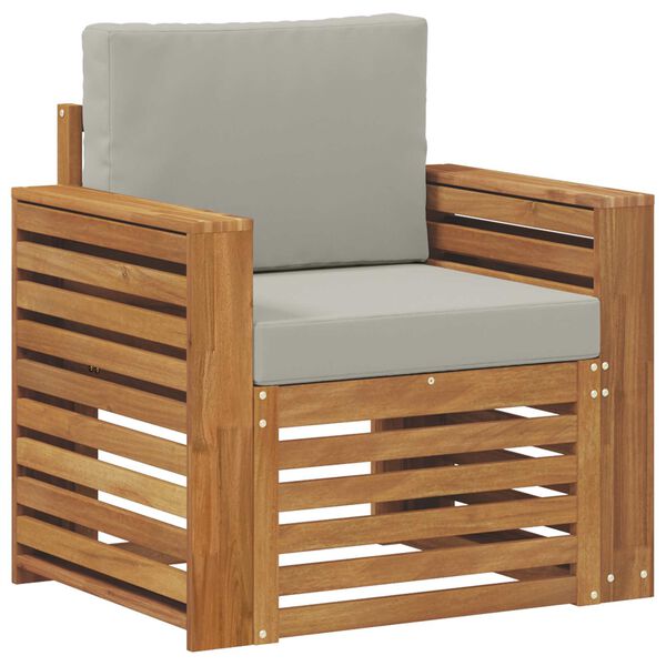 vidaXL Комплект дивани за открито Солидно акациево дърво и полиестер