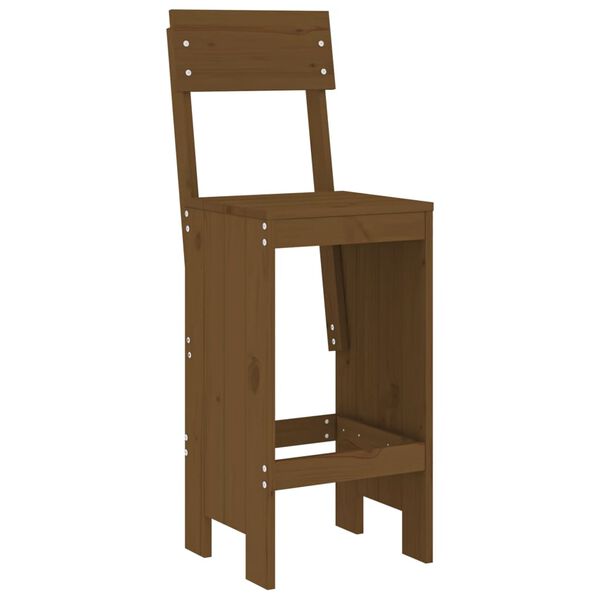 vidaXL Градински бар комплект от 9 части, меденокафяв, бор масив