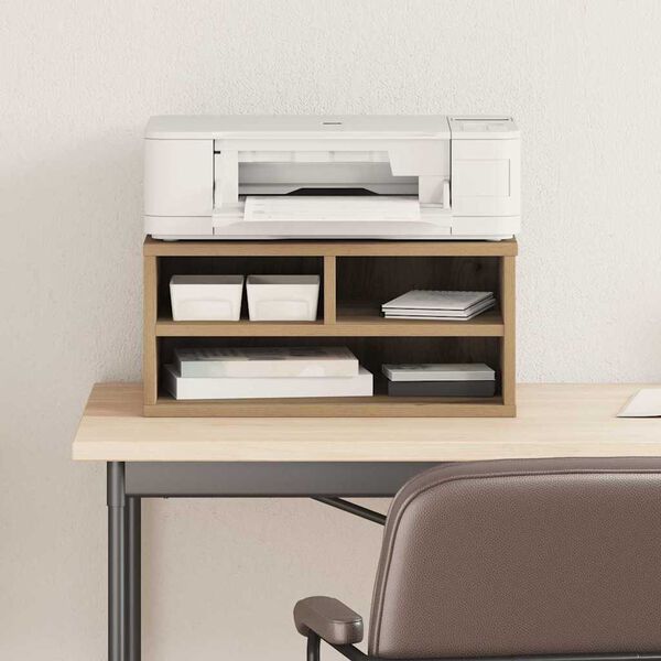 vidaXL Стойка за принтер Дъб 49 x 40 x 22.5 см Инженерно дърво
