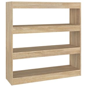 vidaXL Библиотека/разделител за стая, дъб сонома, 100x30x103 см