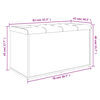 vidaXL Пейка за съхранение, сив сонома, 82x42x45 см, инженерно дърво