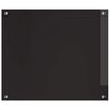 vidaXL Кухненски заден панел 2 pcs Черно 70 x 60 cm закалено стъкло