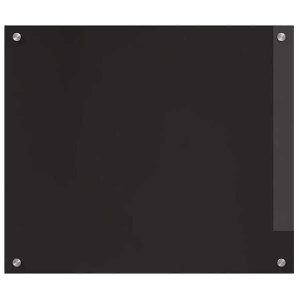 vidaXL Кухненски заден панел 2 pcs Черно 70 x 60 cm закалено стъкло