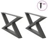 vidaXL Крака за масичка за кафе, 2 бр., антрацит, 70x(30-31,3) см, стомана