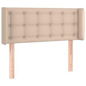 vidaXL Горна табла за легло, капучино, 93x16x78/88 см, изкуствена кожа
