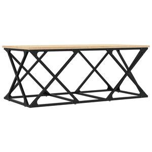 vidaXL Кафе маса, дъб сонома, 100x49x40 см, инженерно дърво