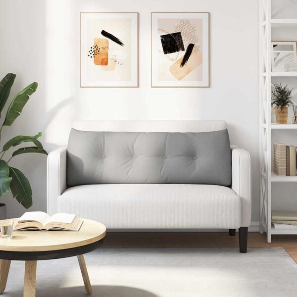 vidaXL Възглавница за гръб Облачно сиво 140 x 24 x 50 см текстил