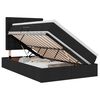 vidaXL LED легло за съхранение с матрак Черно 120 x 200 cm Текстил