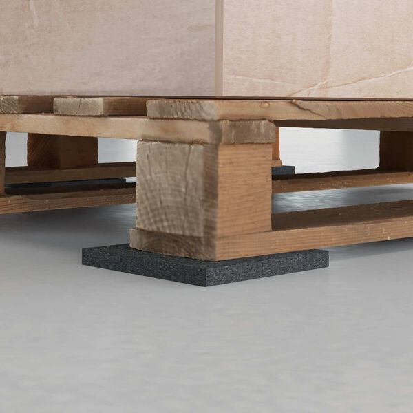 vidaXL Гумена подложка Черно Каучук