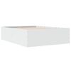 vidaXL Рамка за легло, Бяла, 120x190 см, инженерно дърво