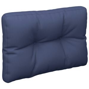 vidaXL Палетна възглавница, нейви синя, 60x40x12 см, текстил