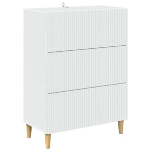 vidaXL Чекмеджетен шкаф Бяло 66 x 34,5 x 90 см Инженерна дървесина