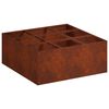 vidaXL Градинска саксия Ръждясало 100 x 100 x 40 cm Кортенова стомана
