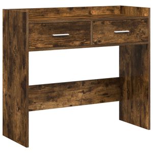 vidaXL Конзолна маса Опушен дъб 90 x 35 x 80 см Инженерна дървесина
