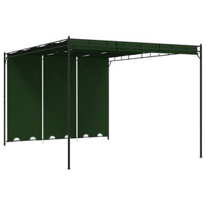 vidaXL Шатра 4 x 3 x 2,3 м Зелено Полиестер и стомана