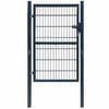 vidaXL 2D Оградна порта (единична) антрацитно сива 100x140 см