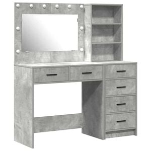 vidaXL Тоалетка 2 бр. Сив 78.5 x 41 x 135 см Инженерна дървесина