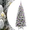 vidaXL С изкуствено коледно дърво с 150 LED светодиода Бяло 150 cm