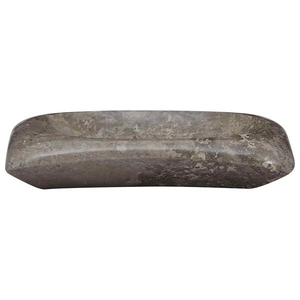 vidaXL Сива мивка, 50x35x10 см, мрамор