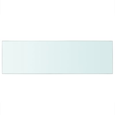 vidaXL Рафтове, 2 бр, панели прозрачно стъкло, 80x25 см