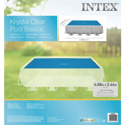 Intex Соларно покривало за басейн, синьо, 476x234 см, полиетилен