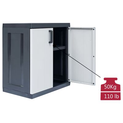 vidaXL Градински шкаф за съхранение, XXL, 89x54x96 см, пластмаса