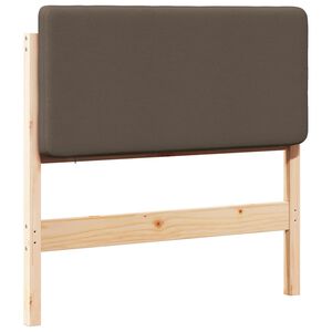 vidaXL Тапицирана табла Кафяво и таупе 75 cm Солидно борово дърво