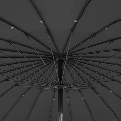 vidaXL Градински чадър с алуминиев прът, 270 см, антрацит