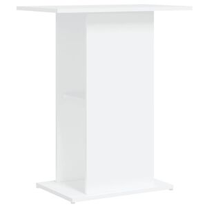 vidaXL Поставка за аквариум, бяла, 60,5x36x72,5 см, инженерно дърво