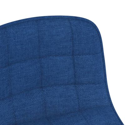 vidaXL Въртящи се трапезни столове, 2 бр, сини, текстил