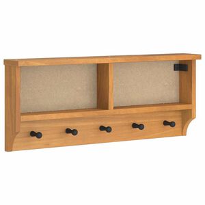 vidaXL Стенна закачалка за палта SANDNES 87x12x35 см, масивна дървесина, бор