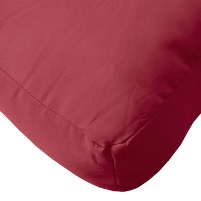 vidaXL Палетна възглавница, виненочервена, 50x40x12 см, текстил