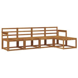 vidaXL Комплект дивани за открито 5 pcs Естествен