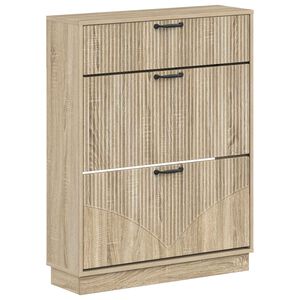 vidaXL Шкаф за обувки HOORN 78 x 24 x 100 см Инженерна дървесина