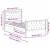 vidaXL Рамка за легло Светлосиво 90 x 200 cm Солидно борово дърво