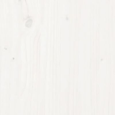 vidaXL Нощно шкафче, бяло, 35x34x32 см, борово дърво масив