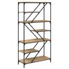 vidaXL Рафт за книги Дъб 91 x 36 x 176 см Инженерно дърво