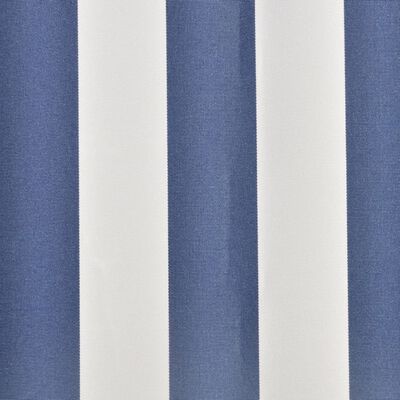 vidaXL Платно за тента, синьо и бяло, 350x250 см