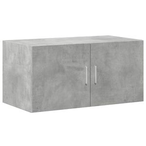 vidaXL Стенен шкаф, бетонно сив, 80x42,5x40 см, инженерно дърво