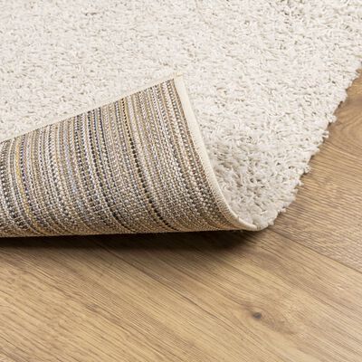 vidaXL Шаги килим с дълъг косъм, модерен, кремав, 60x110 см