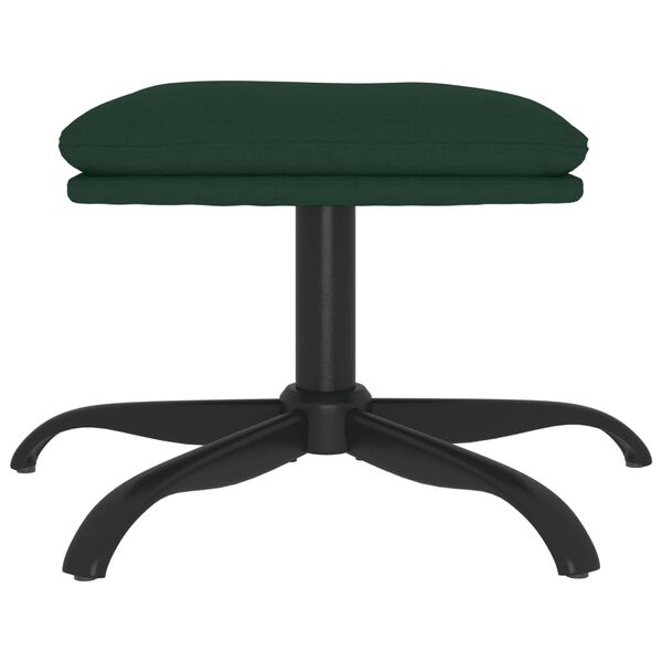 vidaXL Табуретка, тъмнозелена, 60x60x36 см, текстил