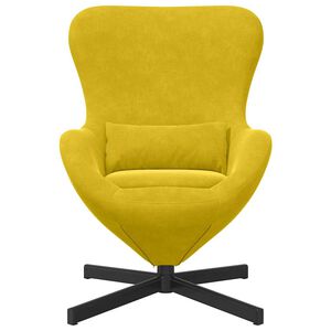 vidaXL Стол яйце Жълто 63 x 73 x 90 см Кадифе