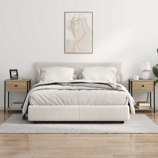 vidaXL Нощен шкаф Сонома дъб 42 x 41 x 56 см Инженерно дърво