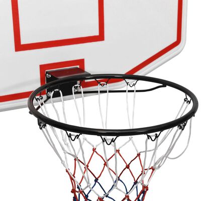 vidaXL Баскетболно табло бяло 71x45x2 см полиетилен