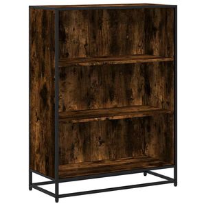vidaXL Библиотека, опушен дъб, 80,5x35x107,5 см, инженерно дърво